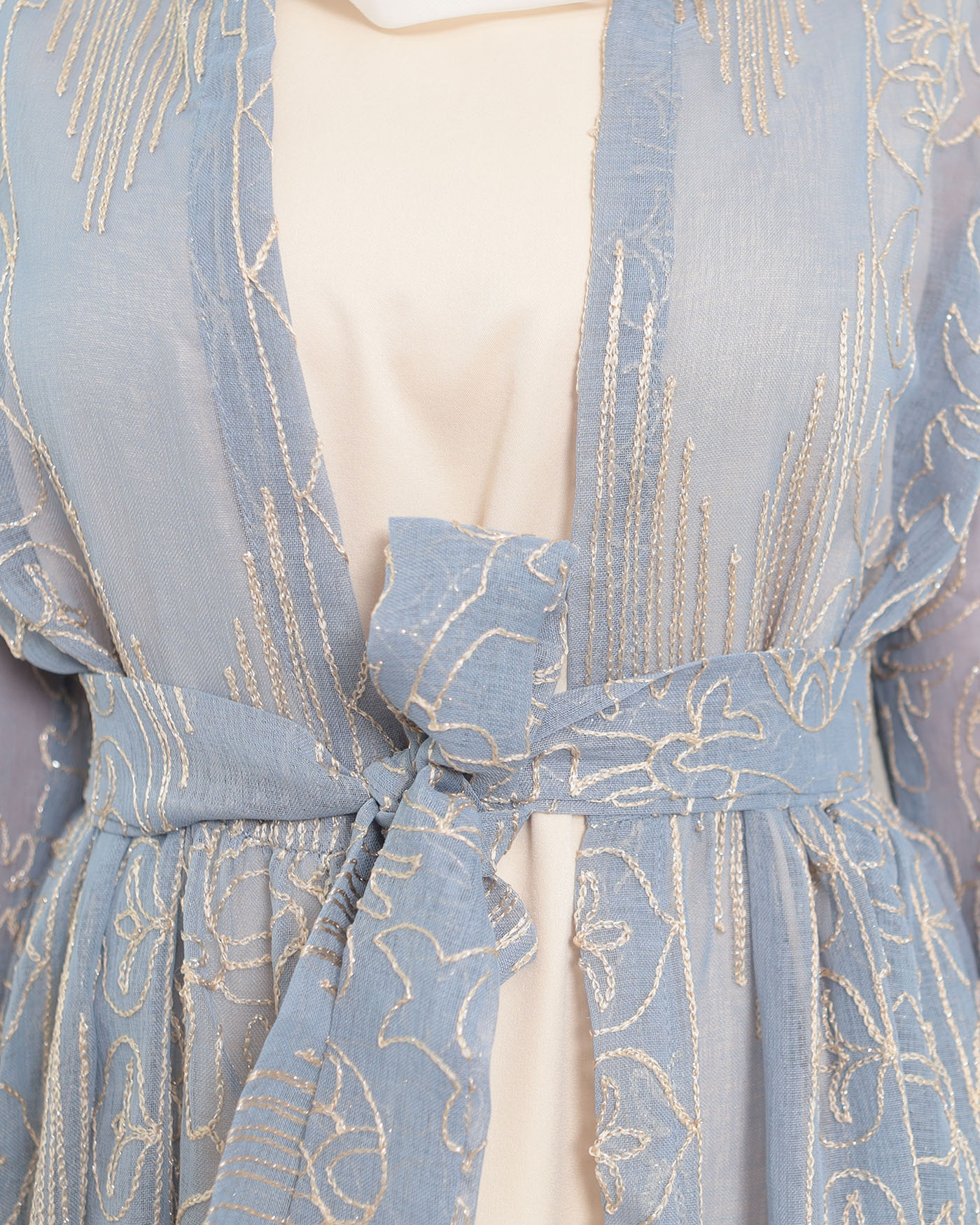 Open Abaya - Sky Blue - 6