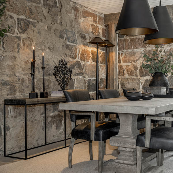 Carlisle Konsolbord i massiv ek Silver back