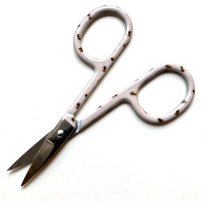 Embroidery scissors  small White with bees - 2