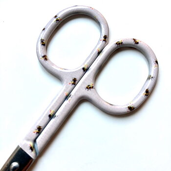 Embroidery scissors  small White with bees