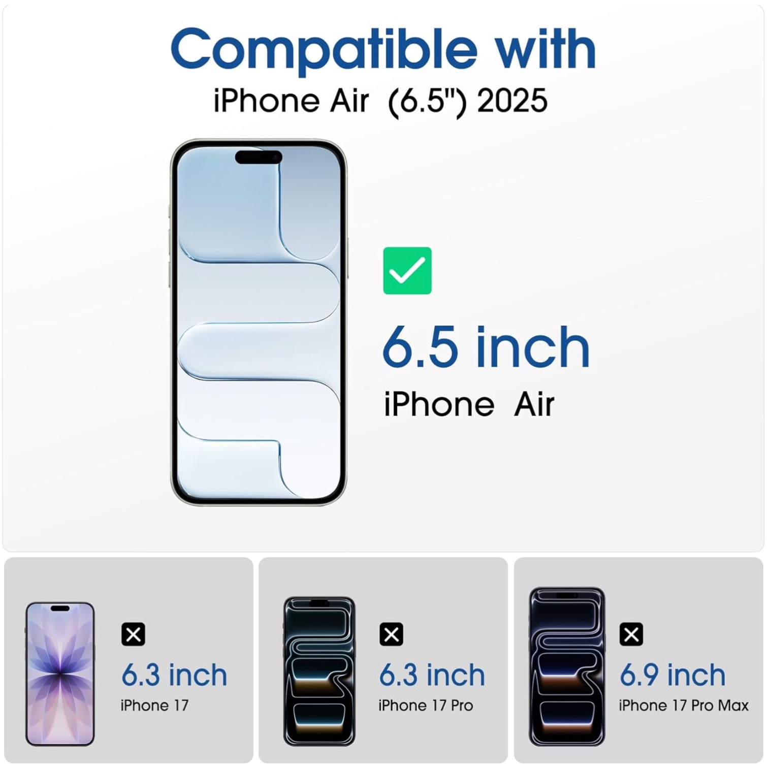 2-Pack Iphone Air skärmskydd härdat glas premium - 2