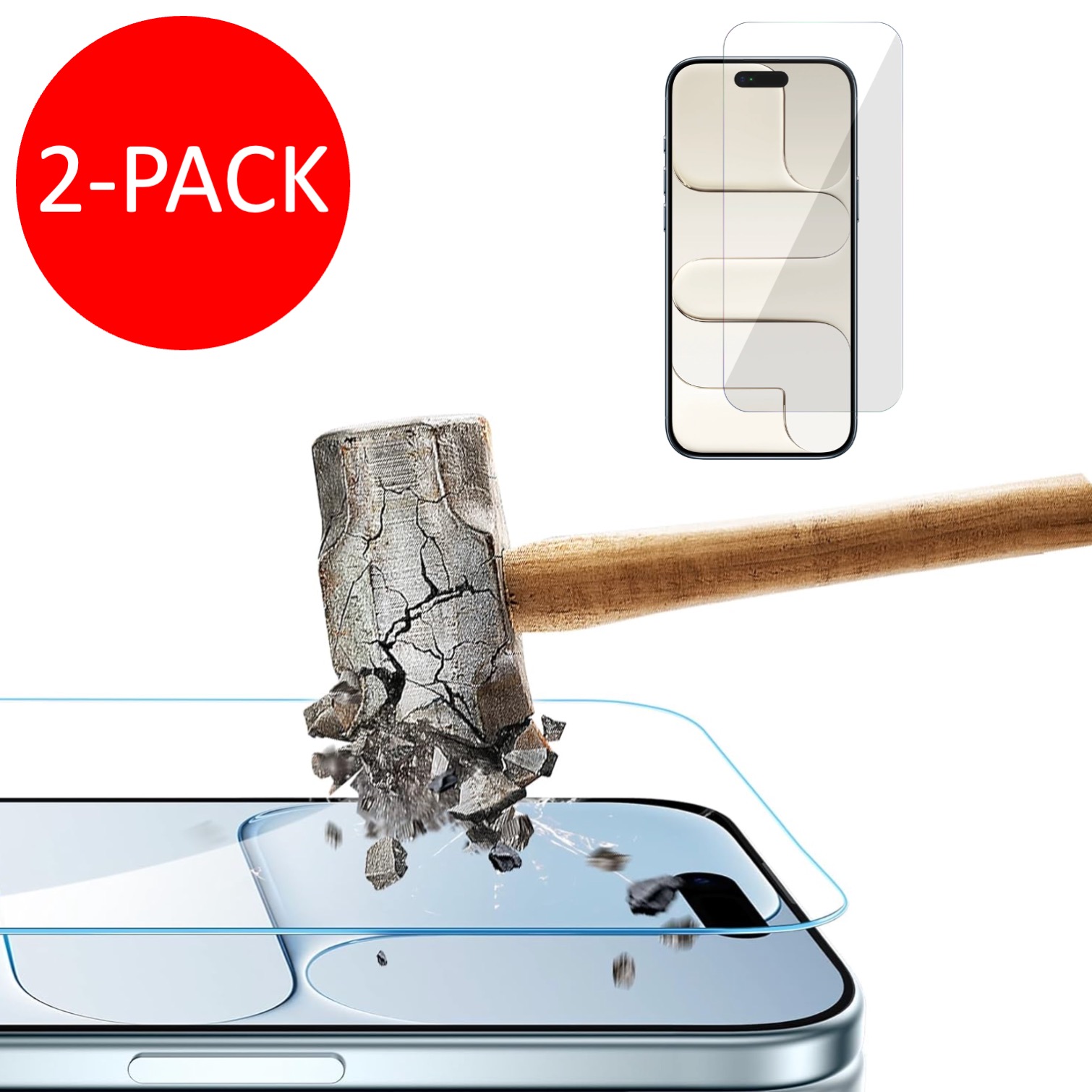 2-Pack Iphone Air skärmskydd härdat glas premium
