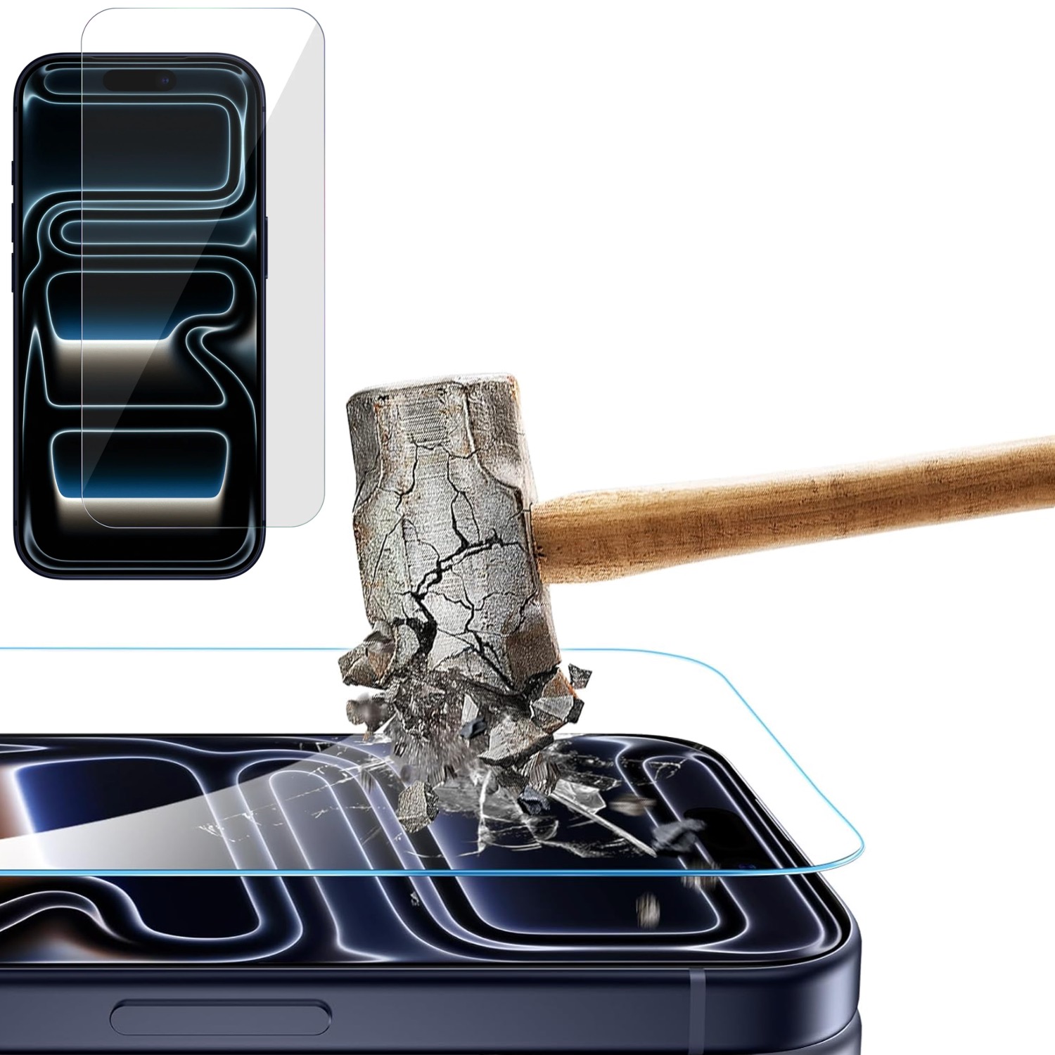 Iphone 17 Pro skärmskydd härdat glas premium 1-pack