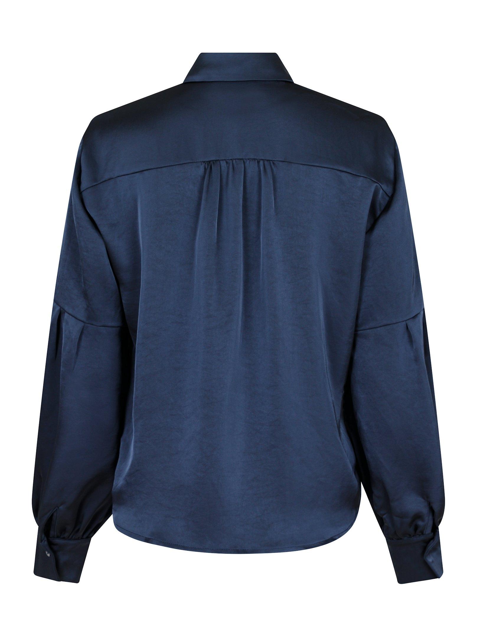 Naja Satin Shirt Midnight Blue - 2