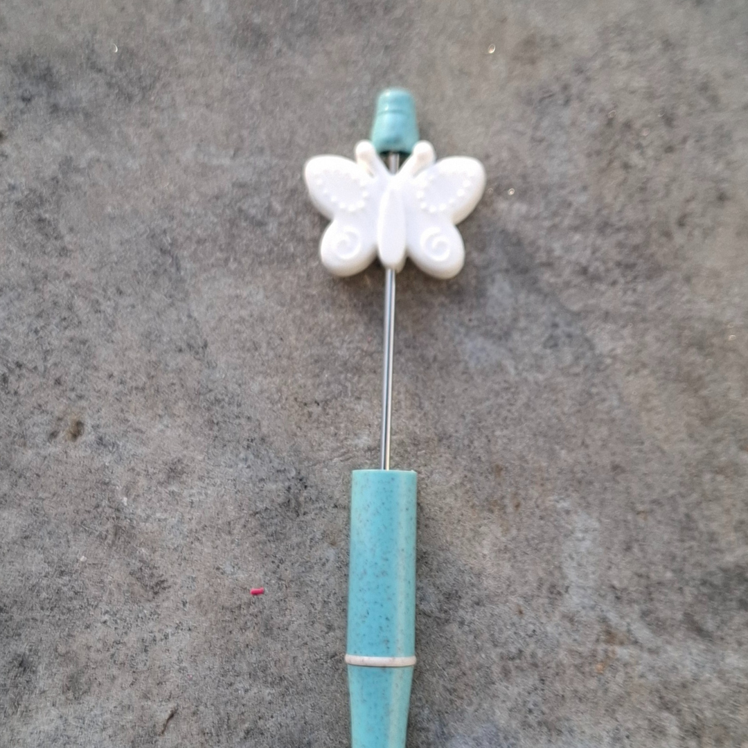 Silikonfigur -Fjäril vit - 2
