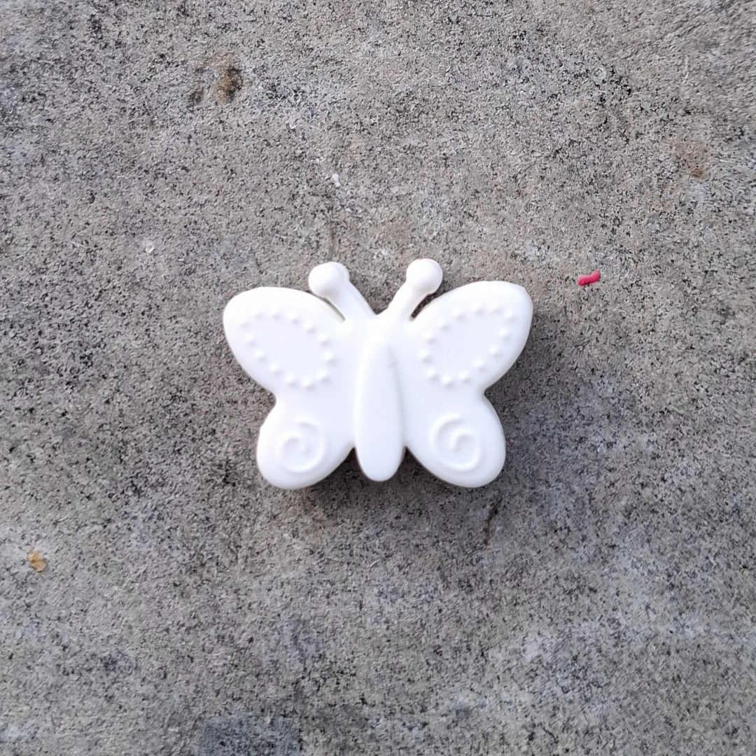 Silikonfigur -Fjäril vit