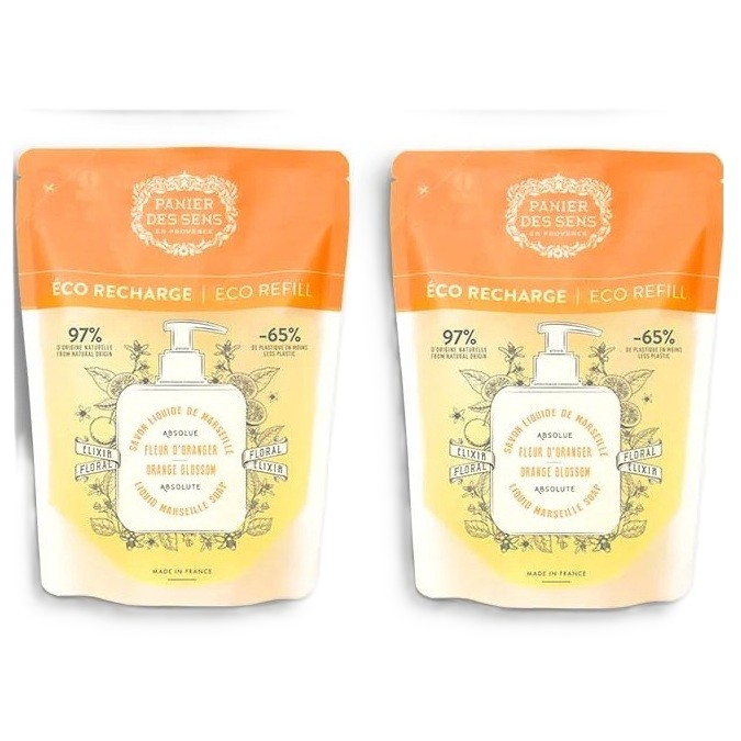 Panier des Sens 2 x Refill Orange Blossom Flytande Tvål 
