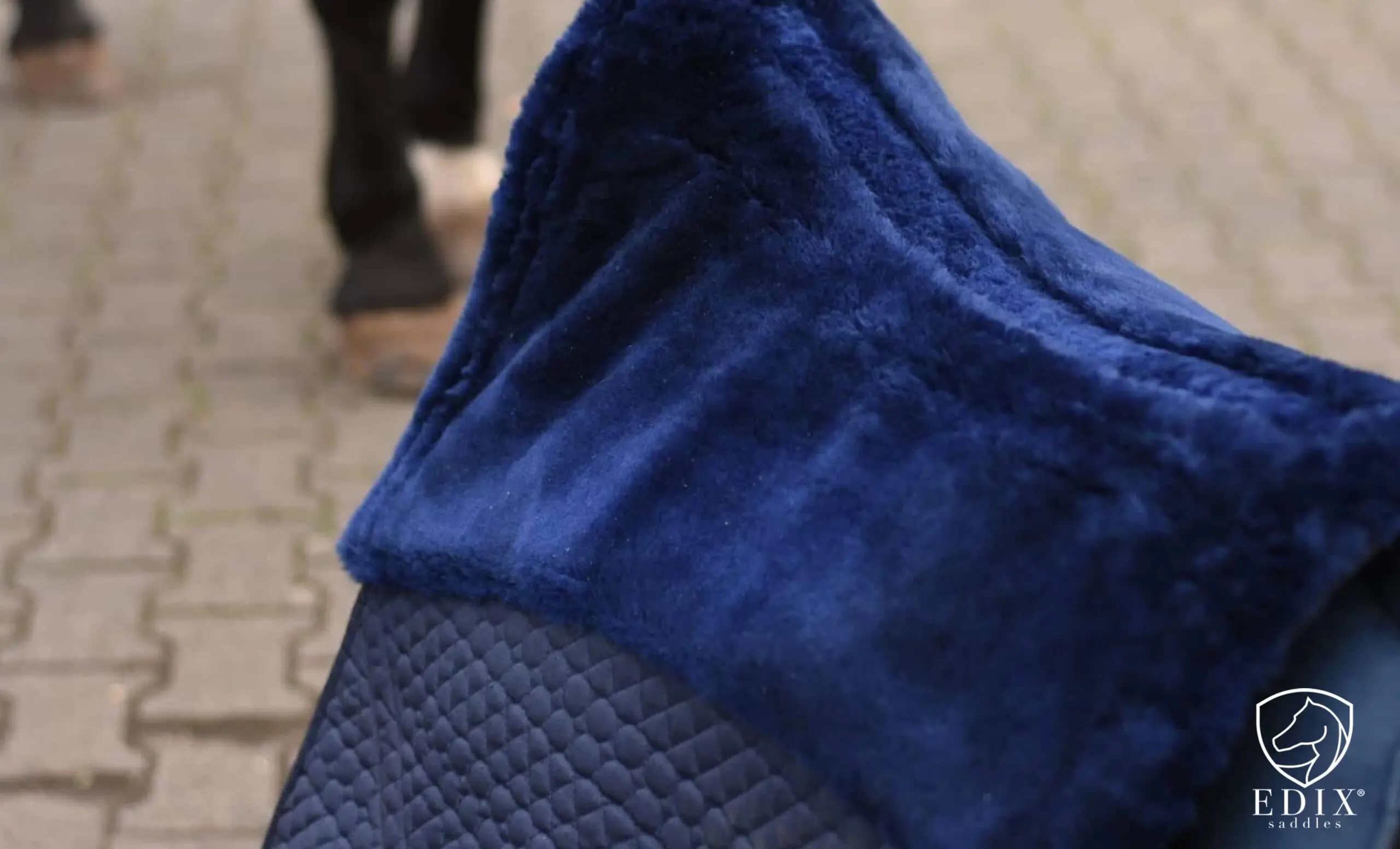 EDIX® Uni Dressyrschabrak, äkta Merinoull (inkl. 8 st ilägg), marinblå - 6