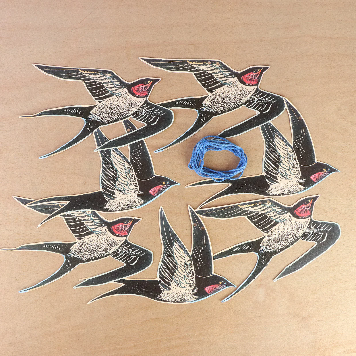 Cornish Swallows Garland - 3