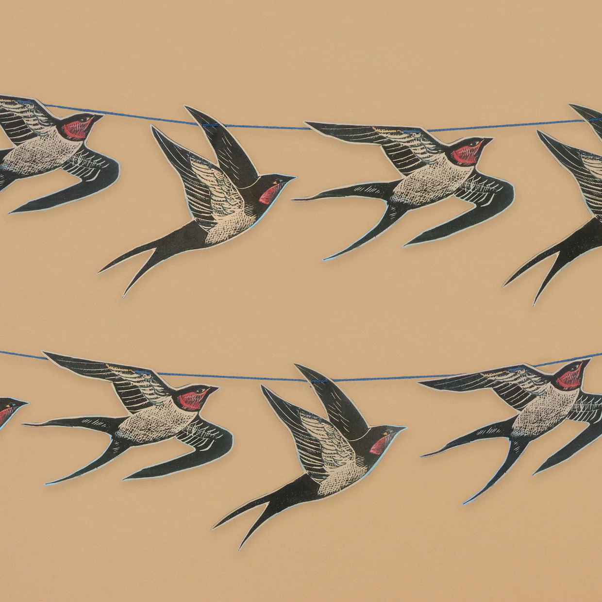 Cornish Swallows Garland - 4