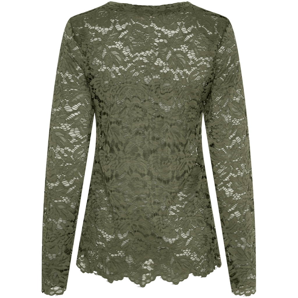 Lace Tee - kaki - 2