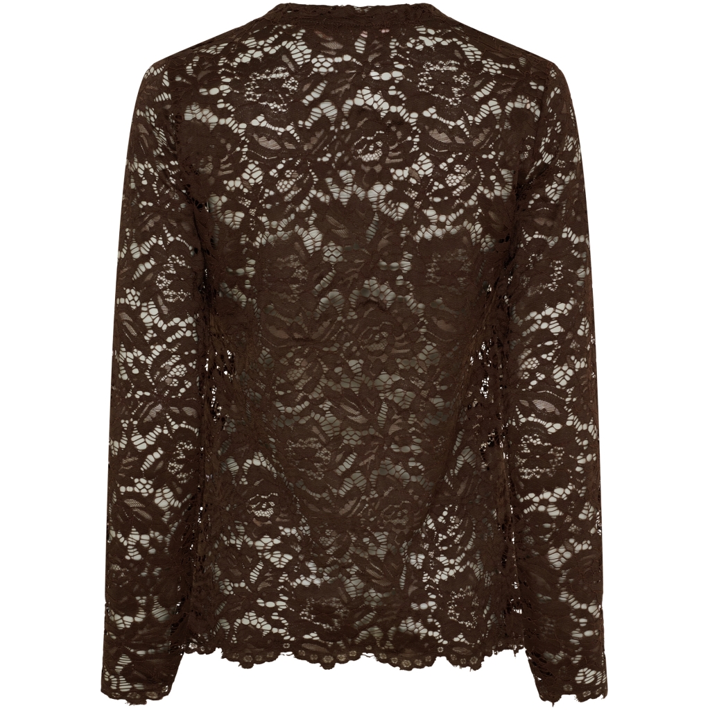 Lace Tee - brown - 3