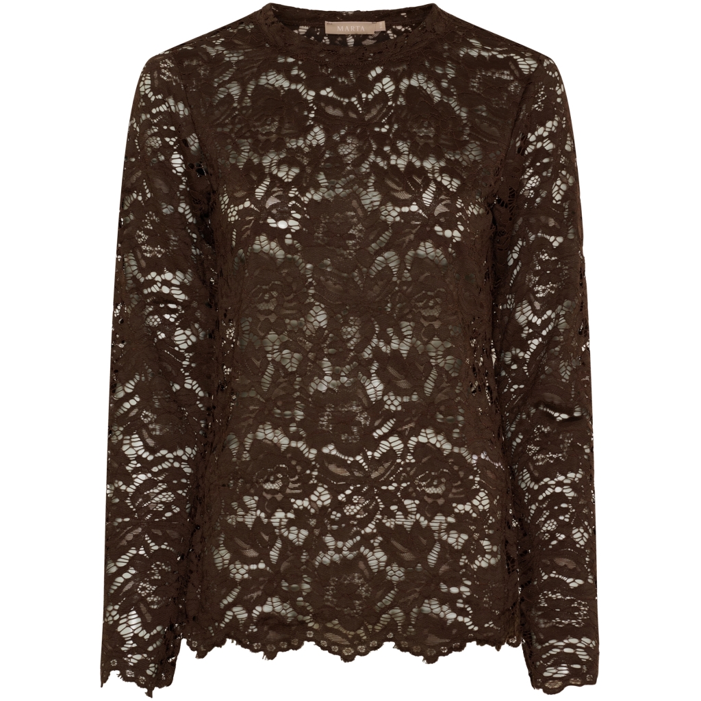 Lace Tee - brown