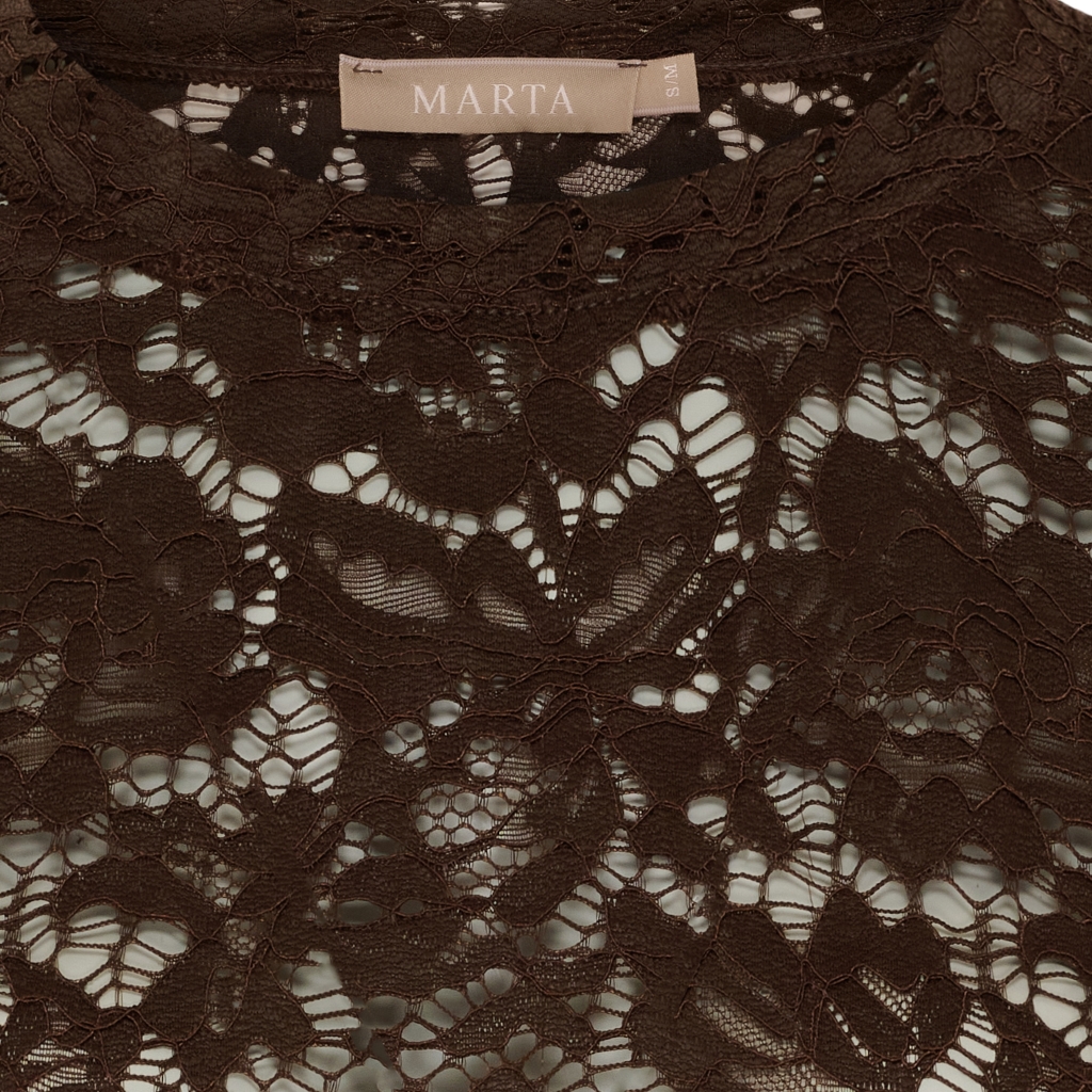 Lace Tee - brown - 2