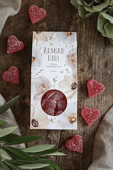 Röda Gelehjärtan - Älskar dig!