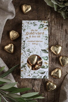 Chokladhjärtan - Du är guld värd & lite till