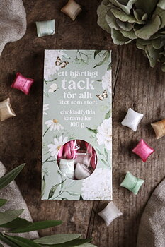 Chokladfyllda karameller - Ett hjärtligt tack för allt, litet som stort