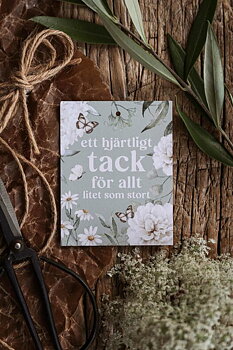 Gåvokort - Ett hjärtligt tack för allt litet som stort - Majas Cottage