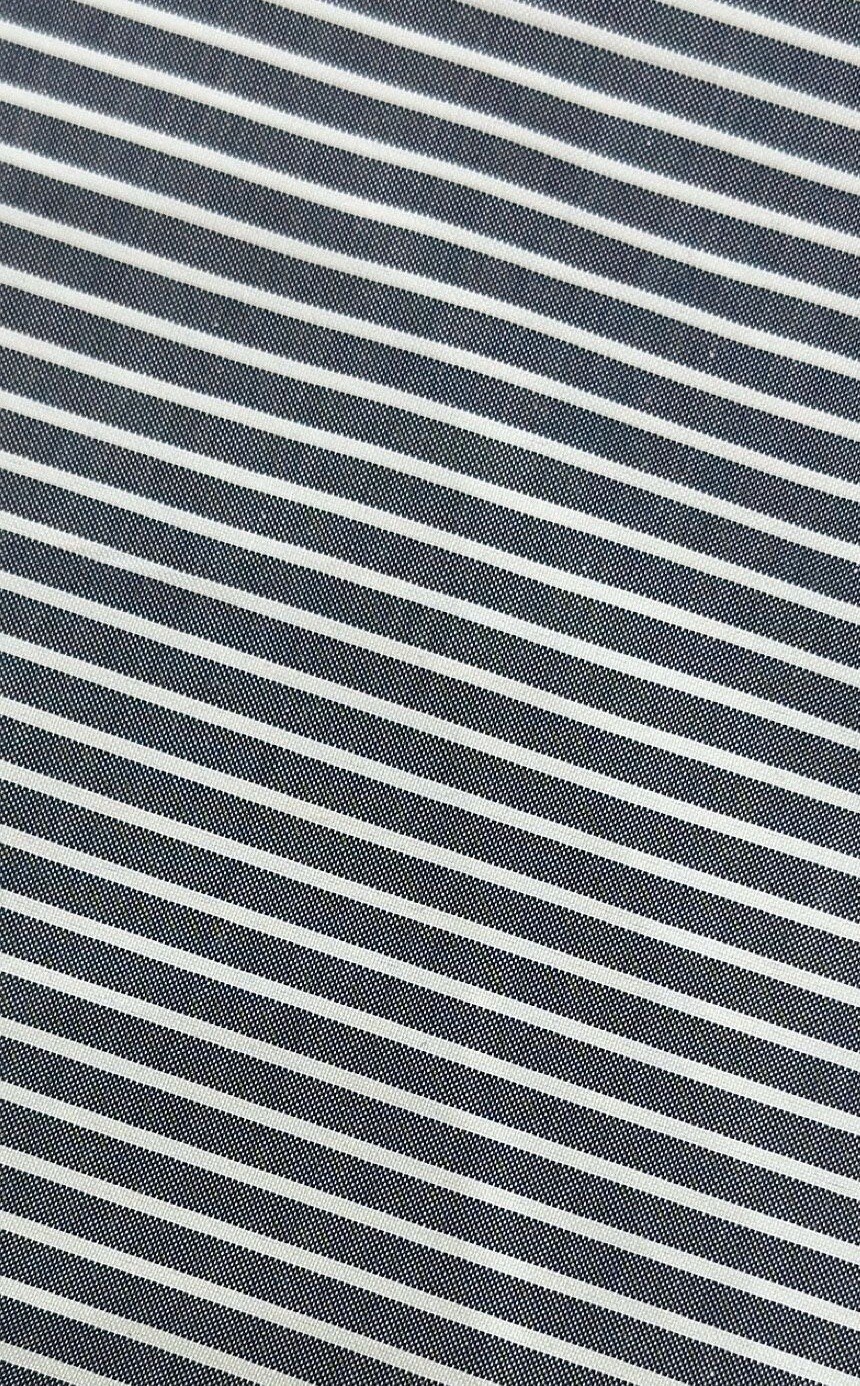 Shirt greyblue stripes with tie - 5
