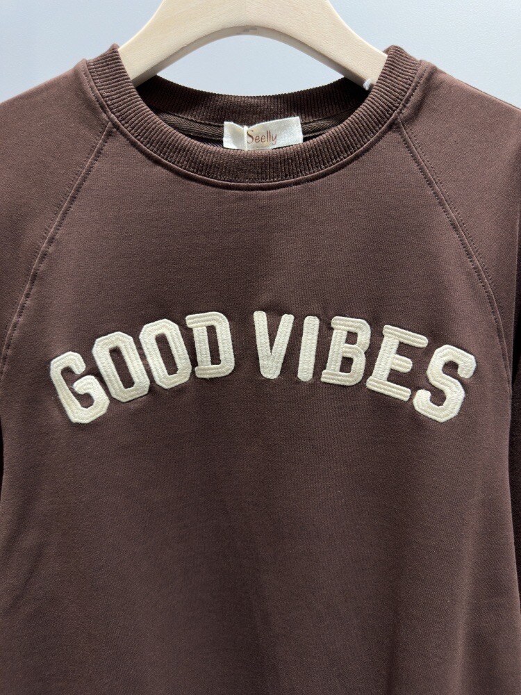 Sweater brown Good vibes - 3