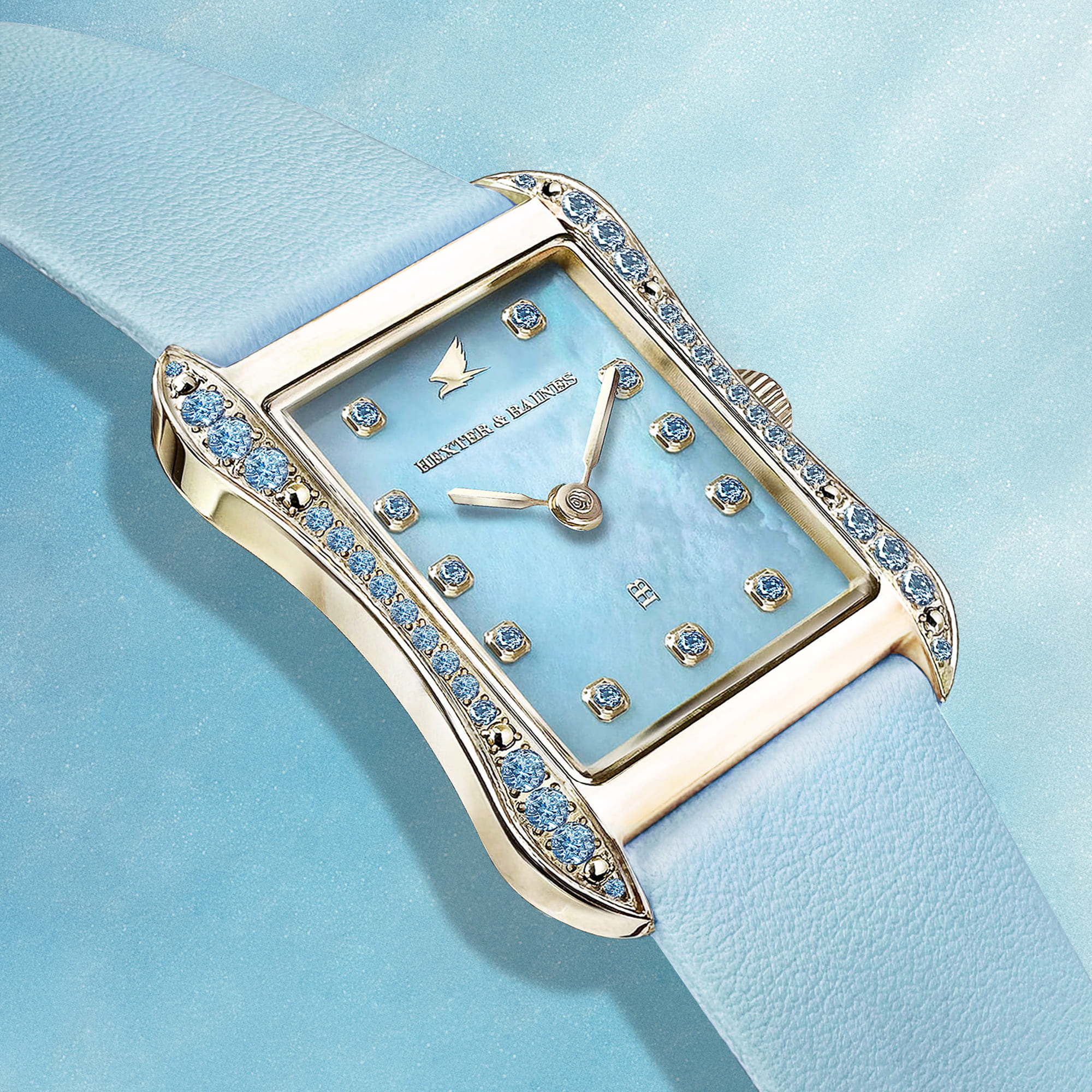 H&B Cronvas, Delicate Blue, Gold - 5