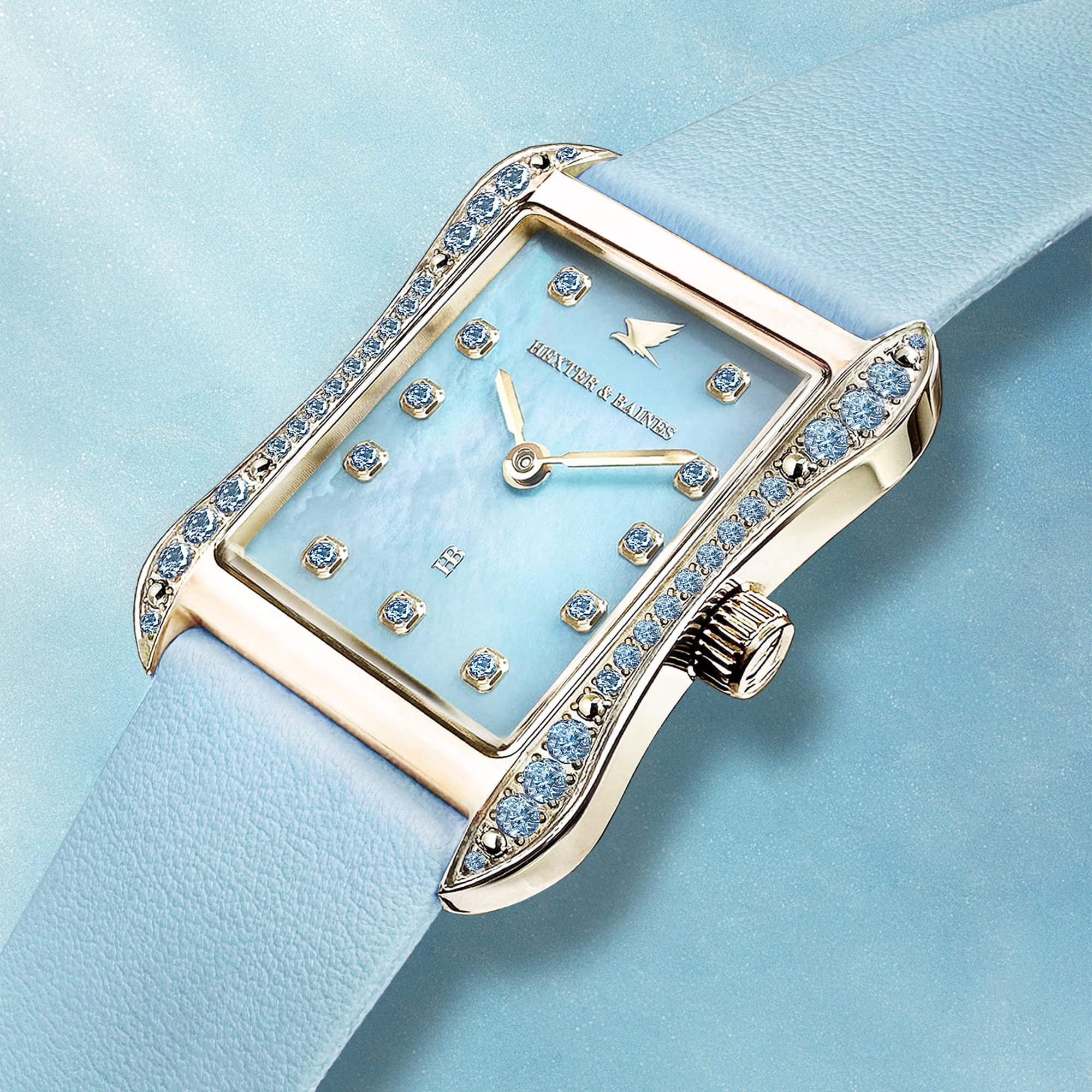 H&B Cronvas, Delicate Blue, Gold - 2