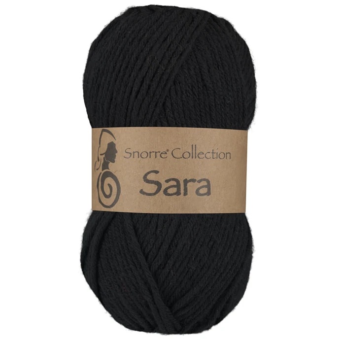 Sara 903 Svart Stickfasthet 22m/10 cm 