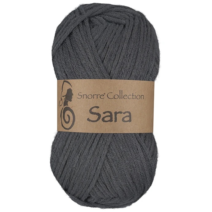 Sara 915 Mörkgrå Stickfasthet 22m/10 cm 