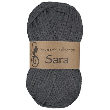 Sara 915 Mörkgrå Stickfasthet 22m/10 cm 