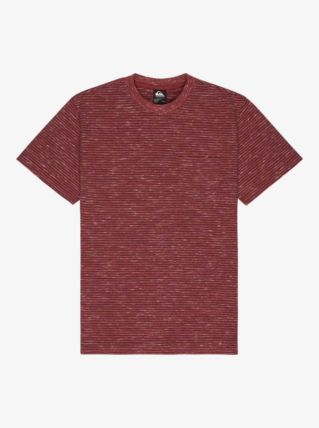 Quiksilver t-shirt Lopaz striped pocket burnt russet