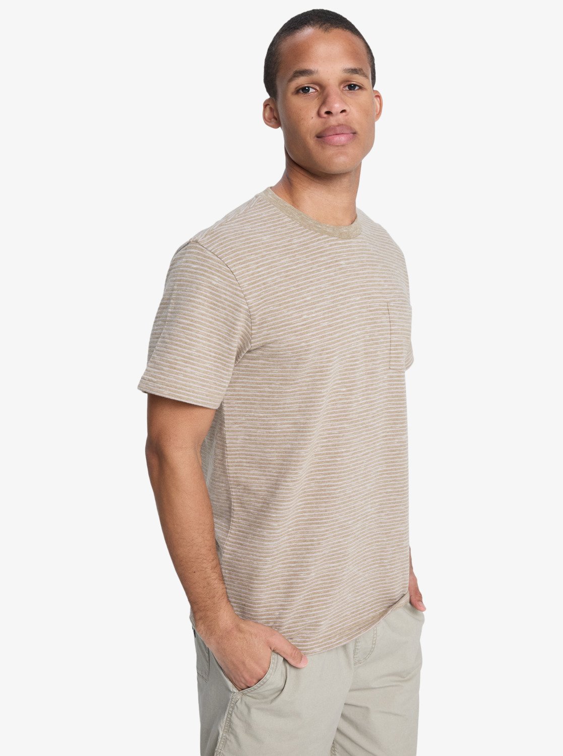 Quiksilver t-shirt Lopaz striped pocket seneca rock - 4
