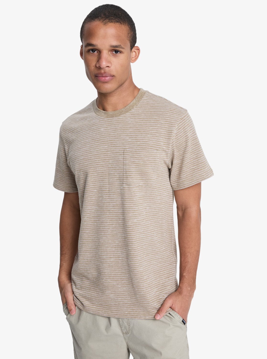 Quiksilver t-shirt Lopaz striped pocket seneca rock - 2