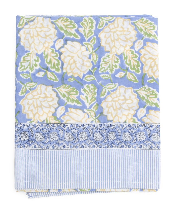 Chamois Bordsduk Dahlia Blue & Yellow 