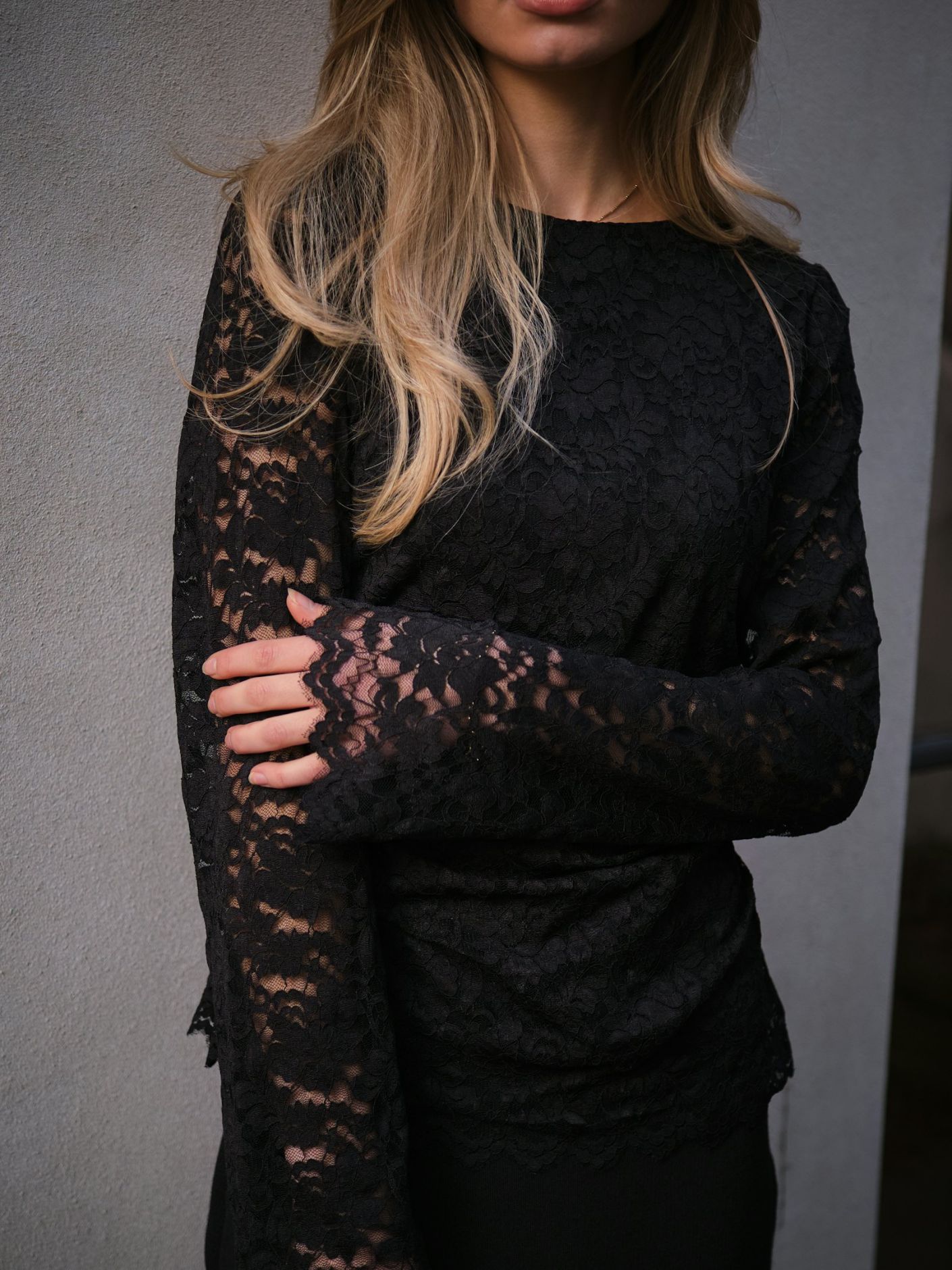 Neo Noir Lenida Lace , Black - 8