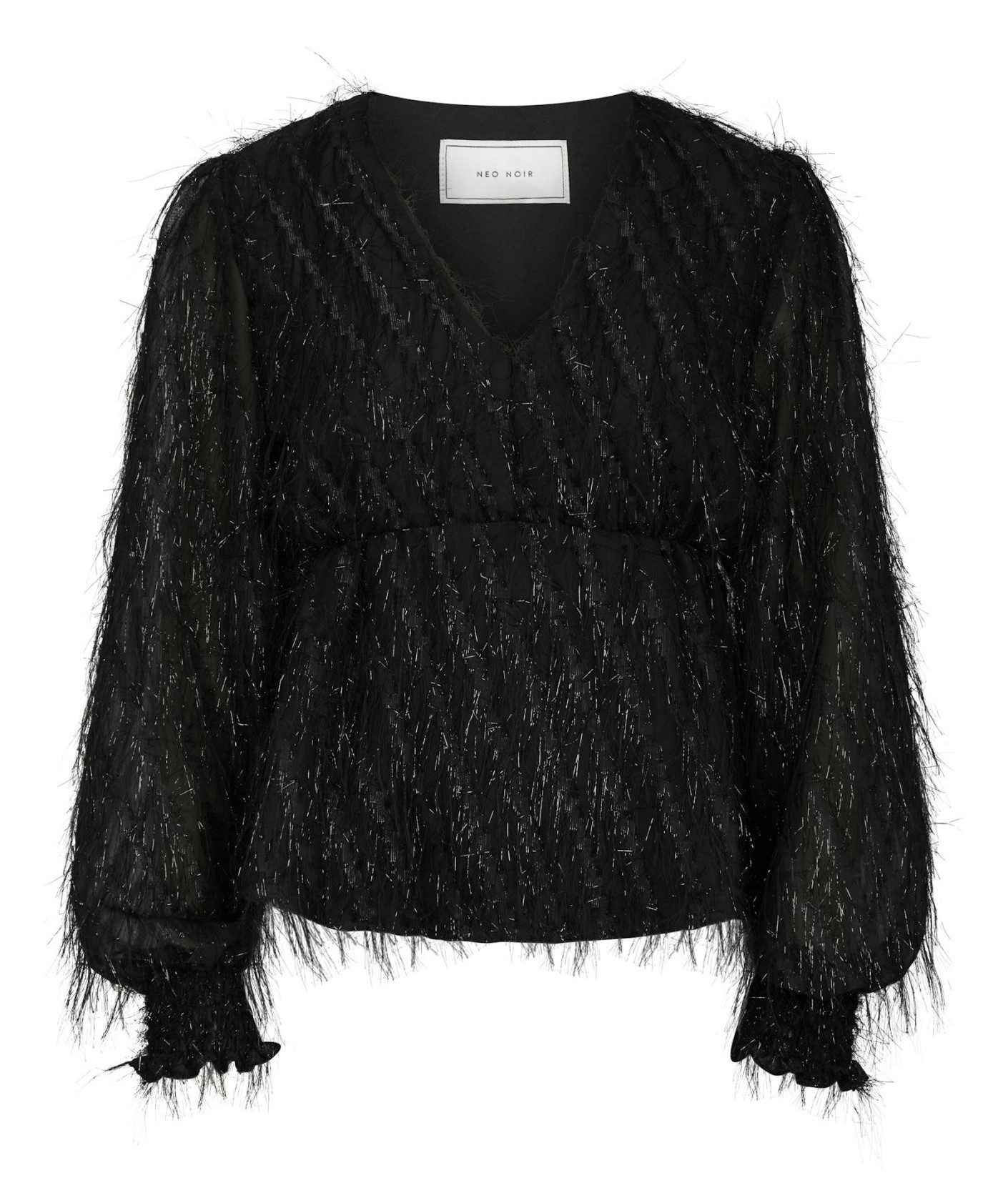 Neo Noir Fiana Frilly Blouse, Black