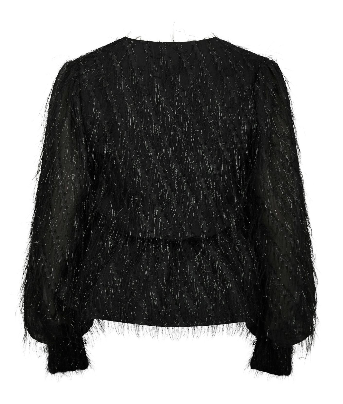Neo Noir Fiana Frilly Blouse, Black - 2