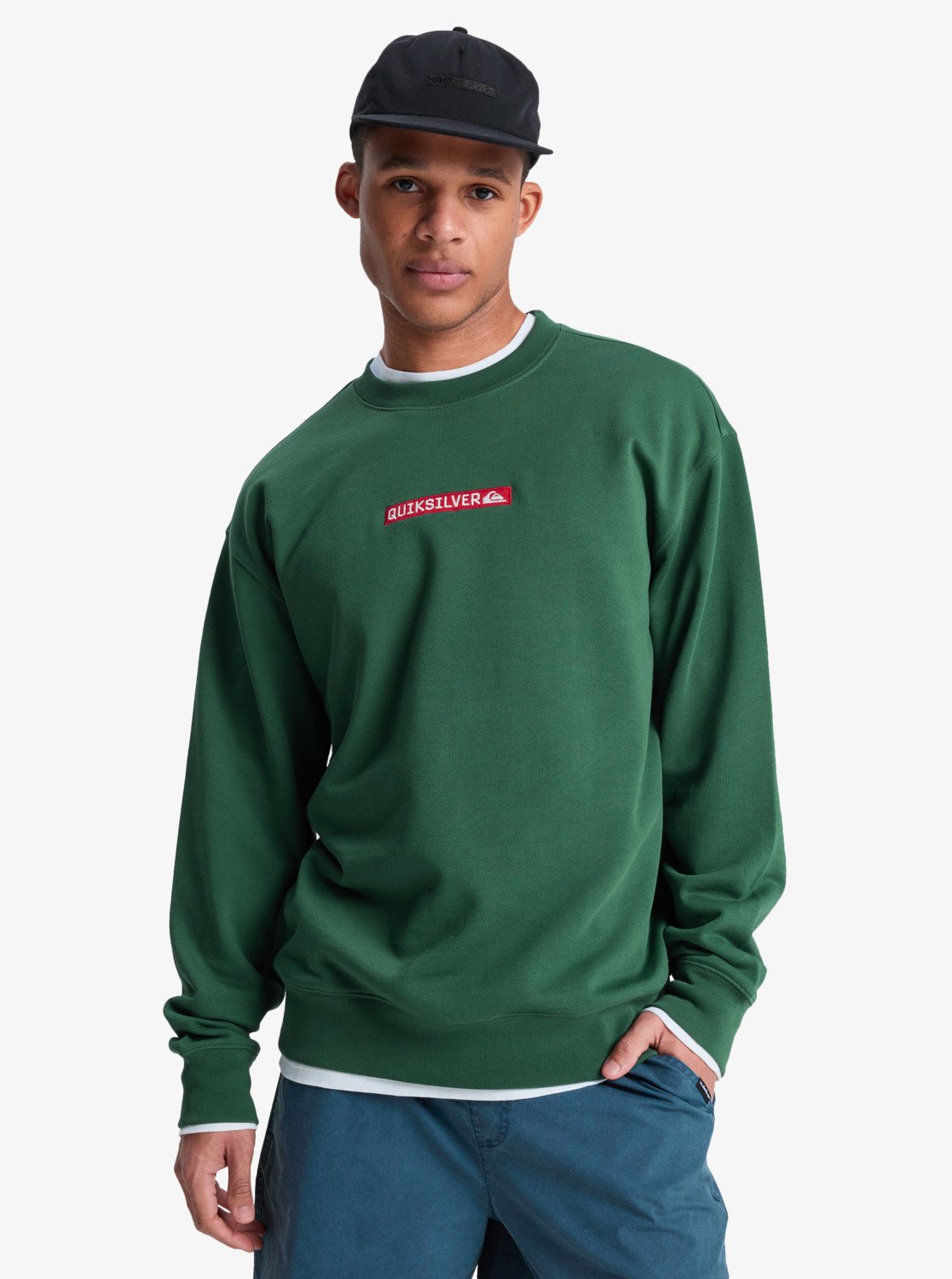Quiksilver sweatshirt DNA crew forest - 3