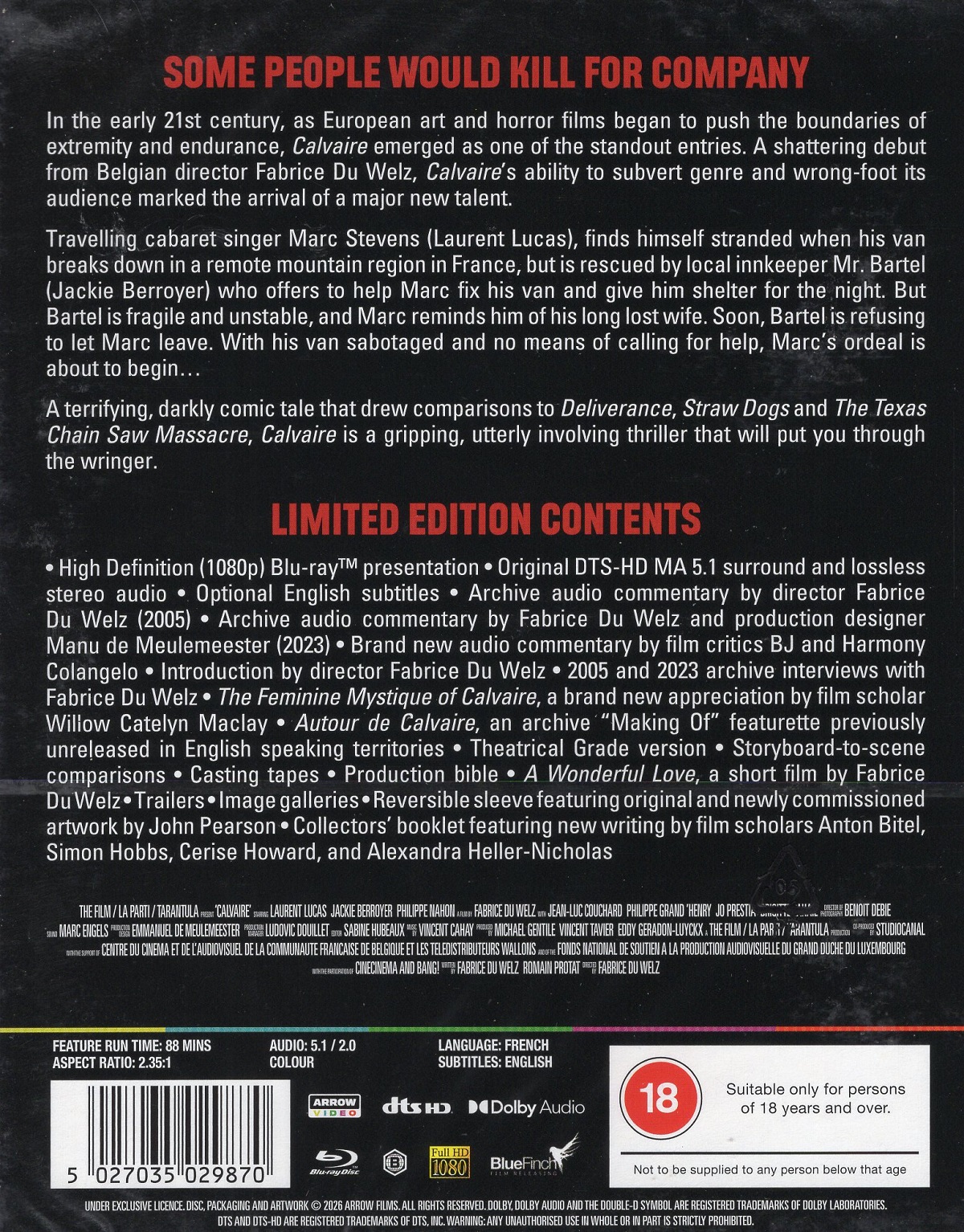 Calvaire (Limited Edition) (ej svensk text) (Blu-ray) - 2