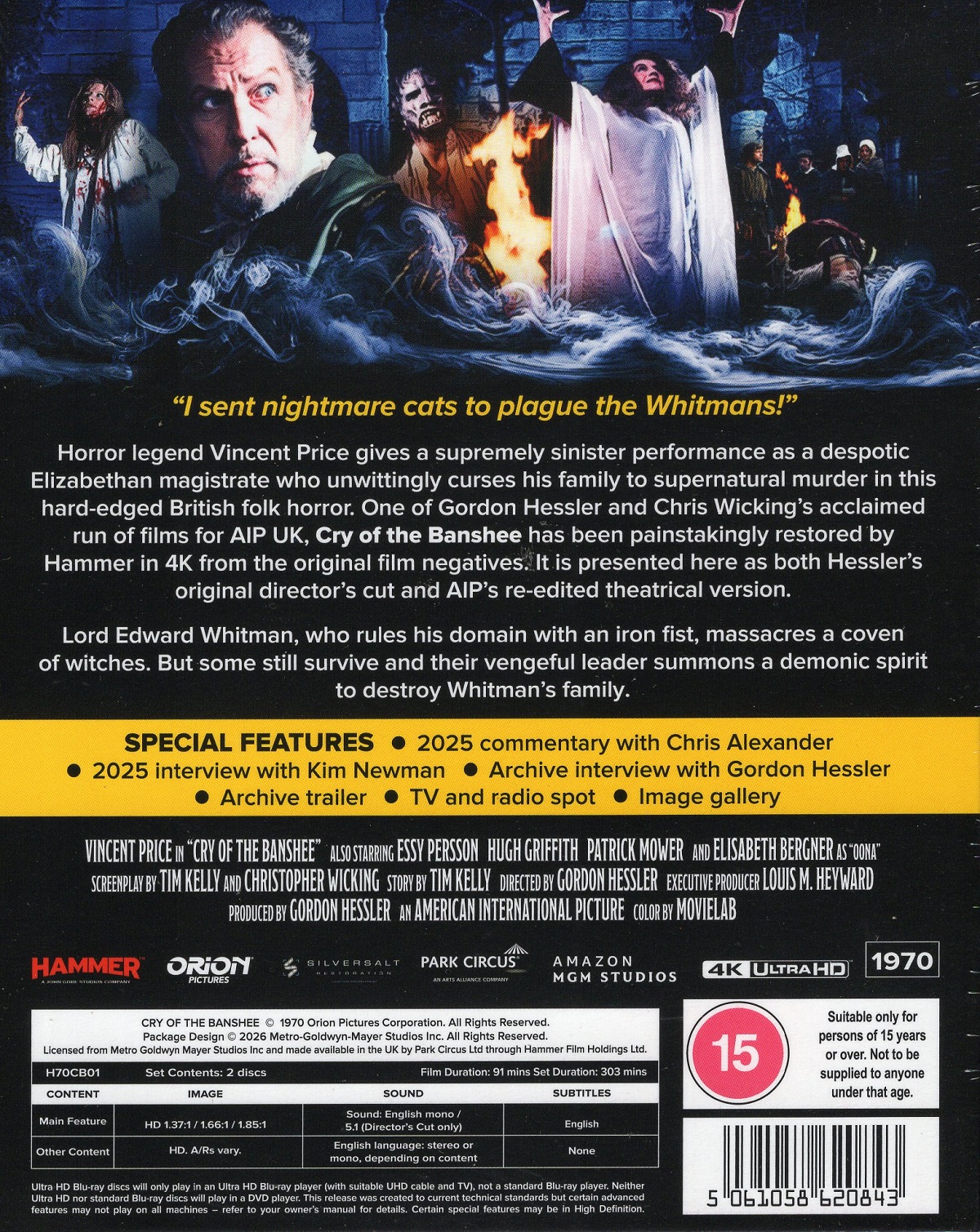 Cry of the Banshee (Limited Edition) (ej svensk text) (4K Ultra HD + Blu-ray) - 2