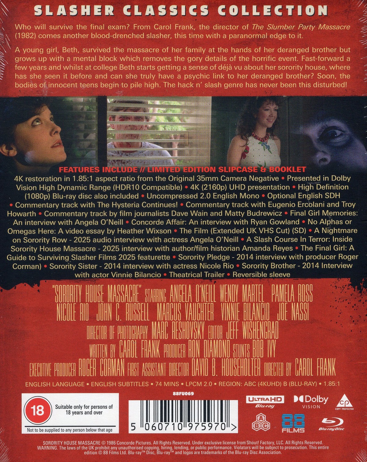Sorority House Massacre (Limited Edition) (ej svensk text) (4K Ultra HD + Blu-Ray) - 2