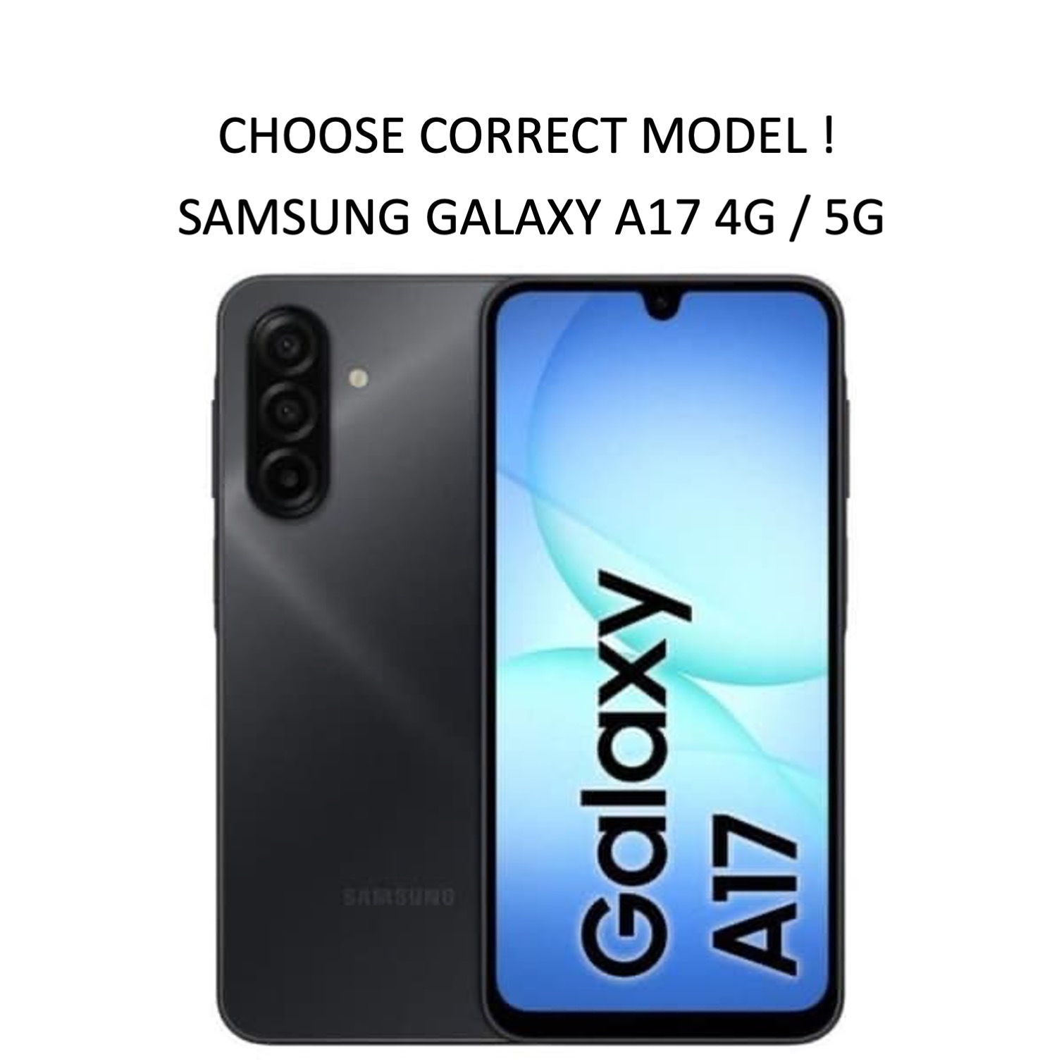 Samsung Galaxy A17 skal mobilskal korthållare slot svart - 2