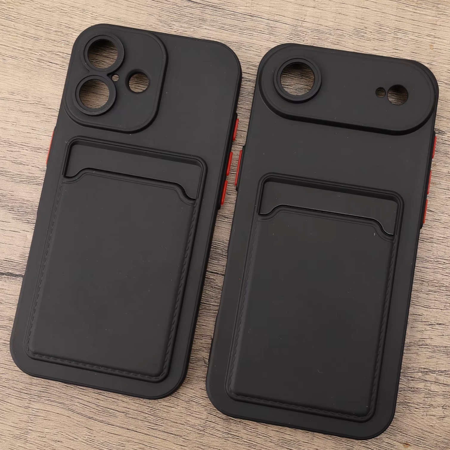 Iphone 17 skal mobilskal korthållare slot svart - 6