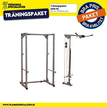 Träningspaket Power-Rack och Dragtillsats *Fynd*