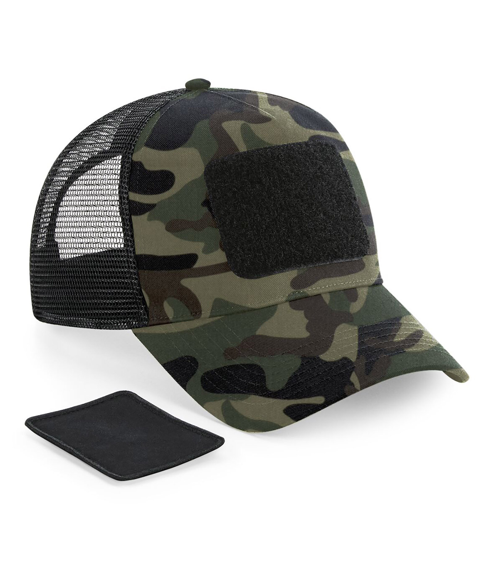 Beechfield Removable Patch Snapback Trucker – truckerkeps med utbytbar patch