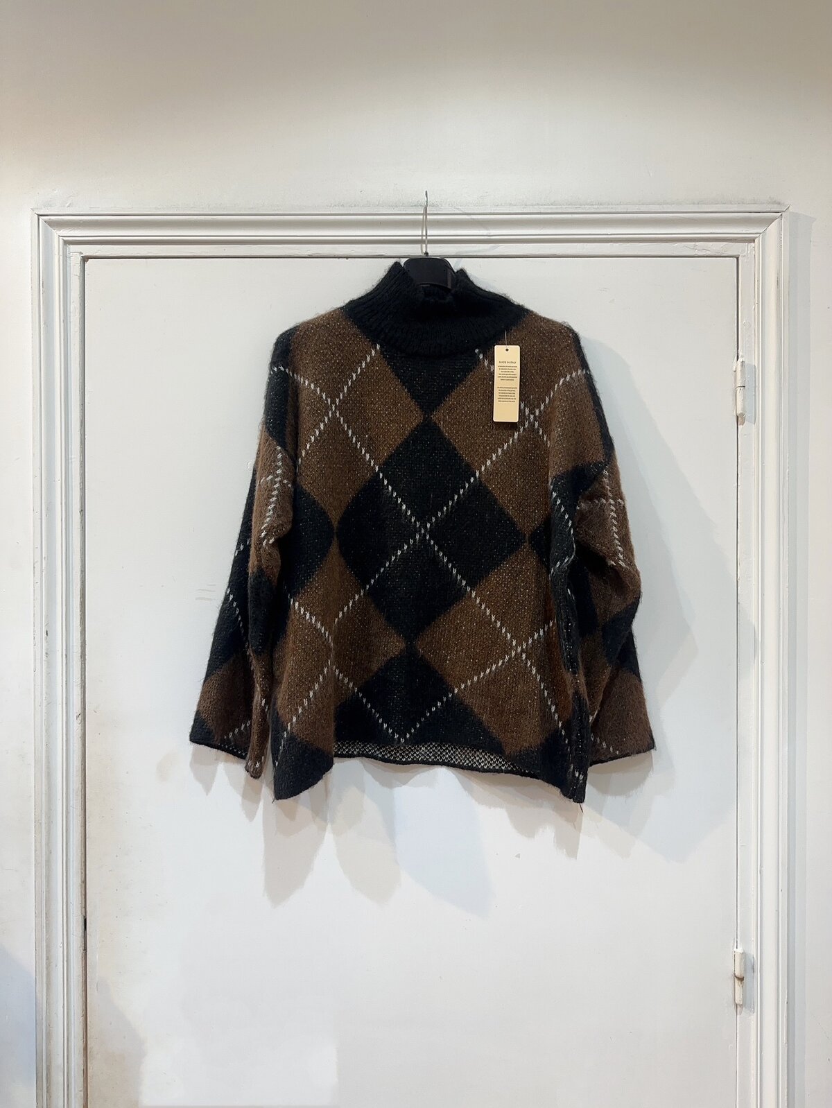 Knitted sweater turtleneck black - 2