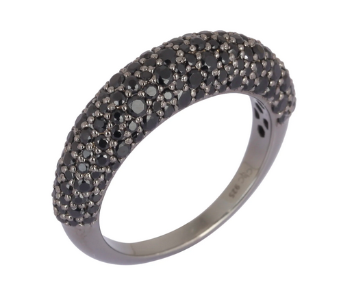 Mini Pebble Ring Svart Svarta Stenar