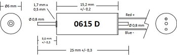 Motor 6x15 - double shaft