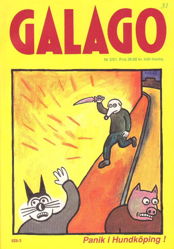 Galago nr 31,  1991 nr 3, Panik i Hundköping!