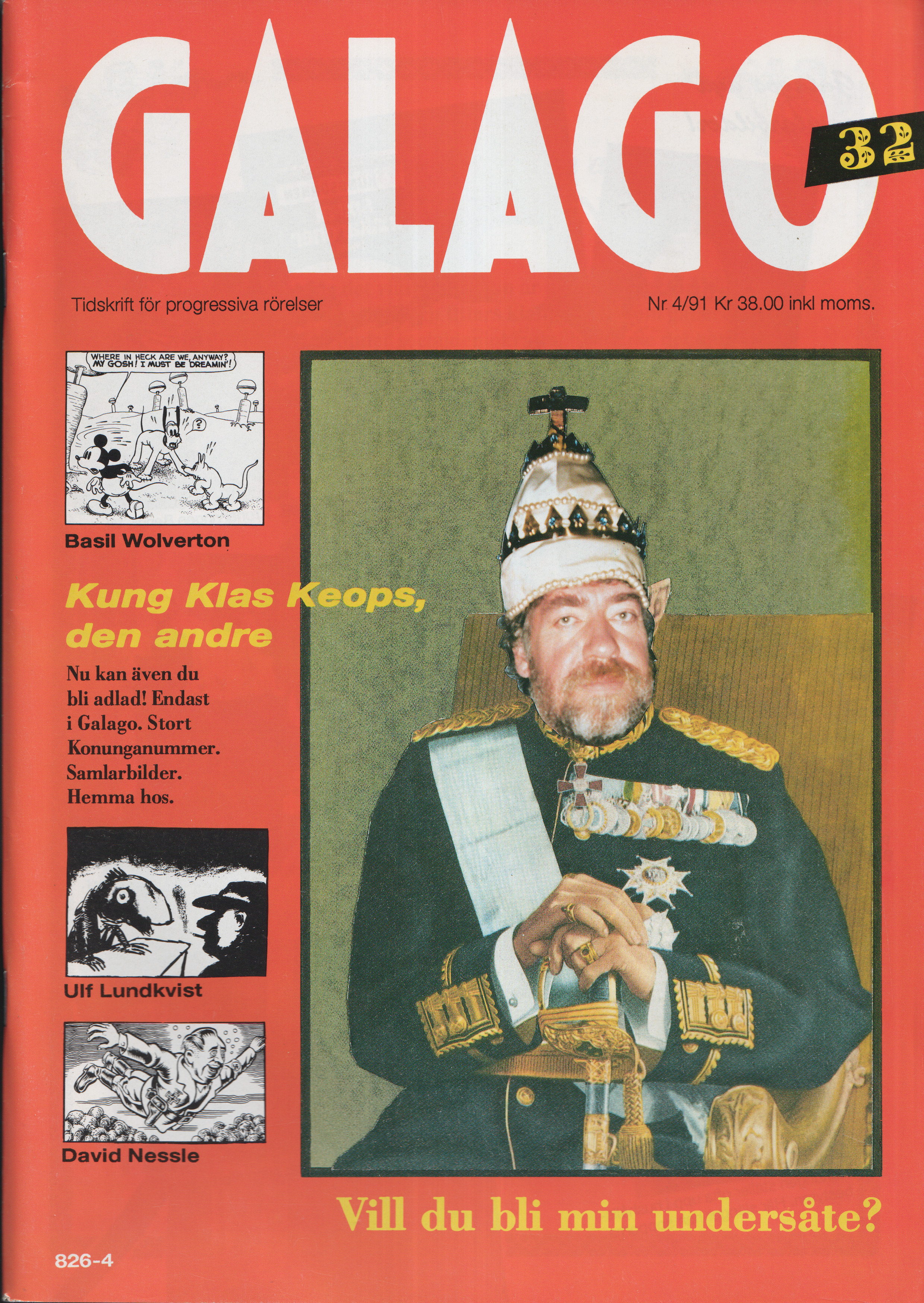 Galago nr 32,  1991 nr 4, Vill du bli min undersåte?