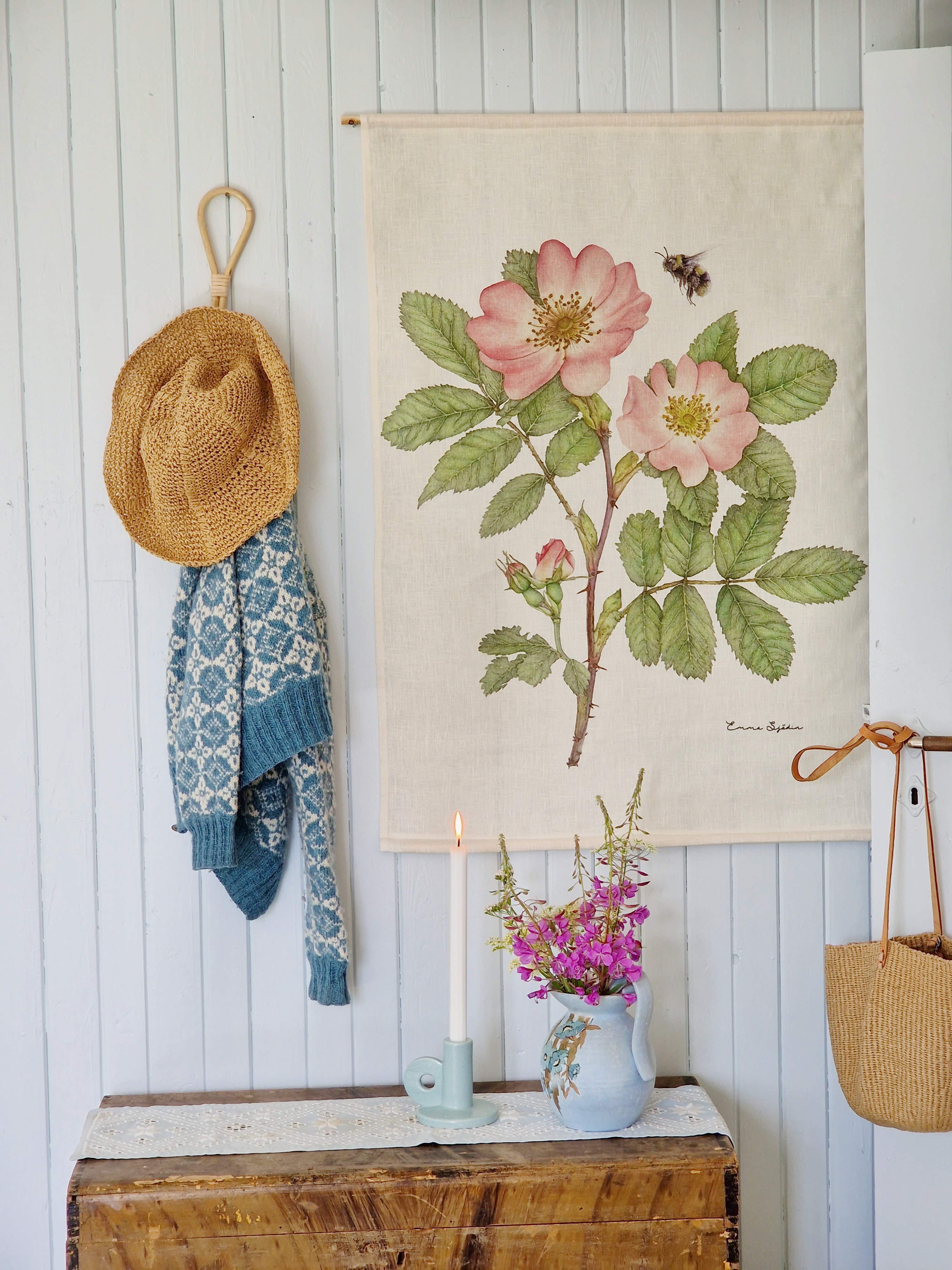 Preorder! "SET" WALL HANGING BELL FLOWERS, WILD ROSE & DAISIES - 6